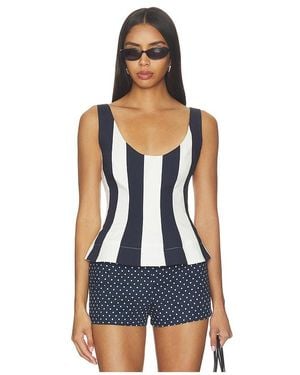 Caroline Constas Brielle Sleeveless Top - Blue