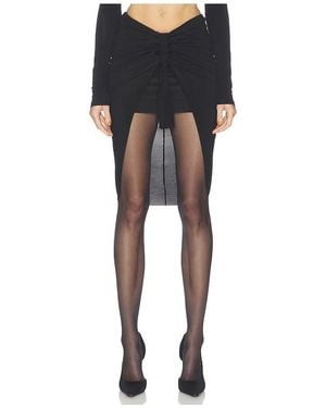 Halo Knotted Skirt - Black