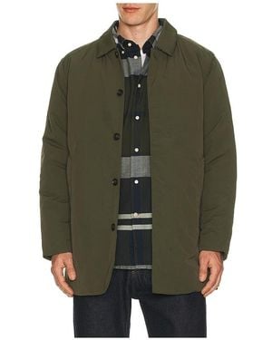 Barbour Wadded Lorden Showerproof Mac Jacket - Green