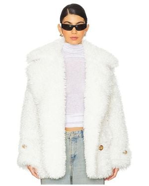 Free People Sophie Faux Fur Peacoat - White