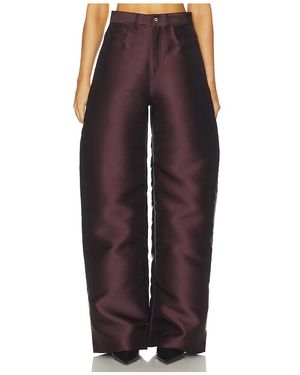 Marques'Almeida Heavy Satin Boyfriend Trouser - Purple