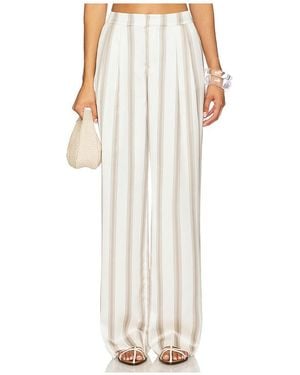 SER.O.YA Marlowe Satin Pant - White