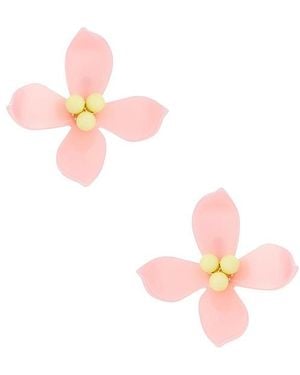 Lele Sadoughi Oleander Stud Earrings - White