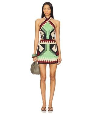Johanna Ortiz Minivestido Tide Strength En Color Óxido Talla En Swim Ayahuasca & Paprika & Ecru - Multicolor