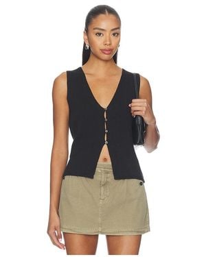 GOOD AMERICAN The Knit Vest Top - Blue