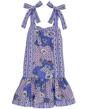 Agua Bendita Kaio Quilt Dress - Blue