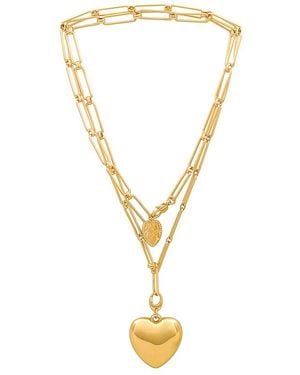 Jenny Bird Collar Puffy Heart En Color Oro Metálico Talla En