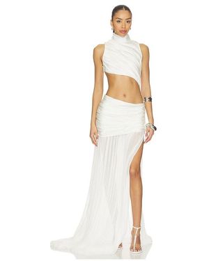 AMOR MIA Jelena Draped Gown - White