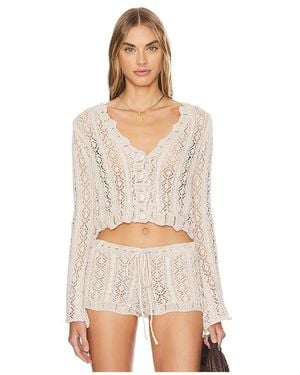 SNDY'S Crochet Cardigan - White