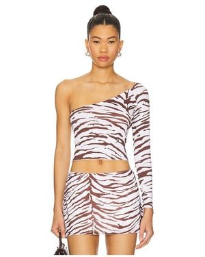 Indah Arlo Long Sleeve Top - White