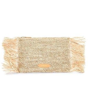 Poolside The Tropical Fringe Clutch - Natural