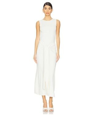 LAPOINTE Waist Tie Dress - White