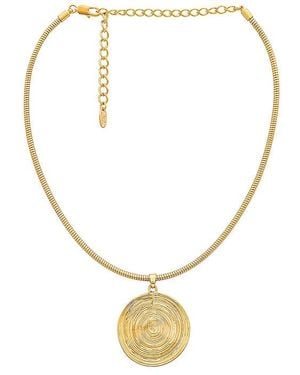Ettika Statement Disc Choker - Metallic