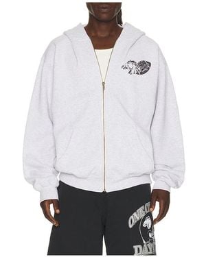 One Of These Days Days Usa Zip Up Hoodie - White