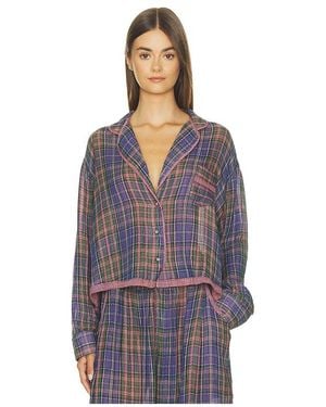Free People X Intimately Fp One And Done Pj Shirt - Blue