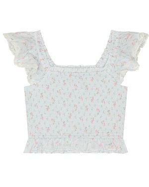 LoveShackFancy Tween Jeanna Top - White