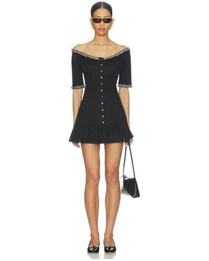 Frankie's Bikinis Sweet Dreams Poplin Mini Dress - Black