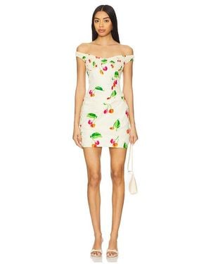 SWF Off Shoulder Pleated Mini Dress - Multicolour