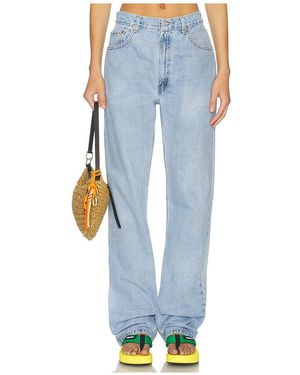 aligrace Signature Baggy Straight Leg Jean - Blue