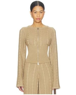 SNDY'S Cici Cable Knit Top - Natural