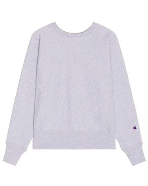 Champion Silver Grey Reverse Weave Script Logo Crew Sweatshirt in Grey for Men Lyst UK