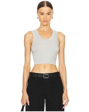 Norma Kamali Cropped Racer Tシャツ - ブラック