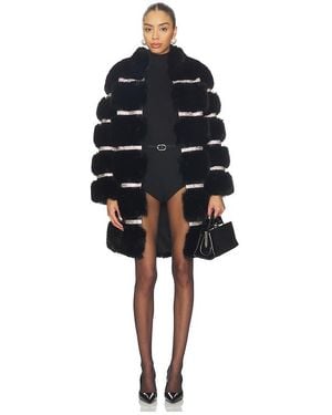 Adrienne Landau Mantel Diamond - Schwarz