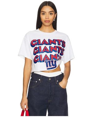 Junk Food Giants Repeat Glitter Crop Tee - Blue