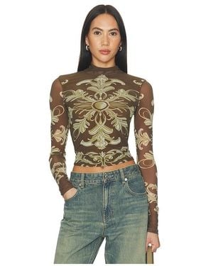 Free People Jessa Long Sleeve Top - Green