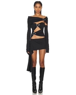 Lado Bokuchava Kleid Arrow - Schwarz