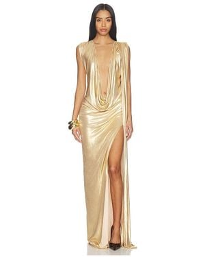 Sid Neigum Floor Length Reversible Cowl Dress - Natural