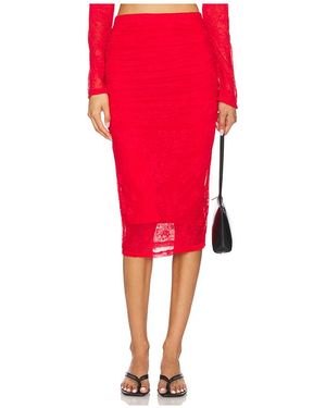 AFRM Riley Lace Skirt - Red