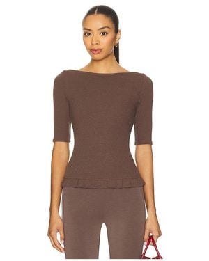 geel Swan Top - Brown