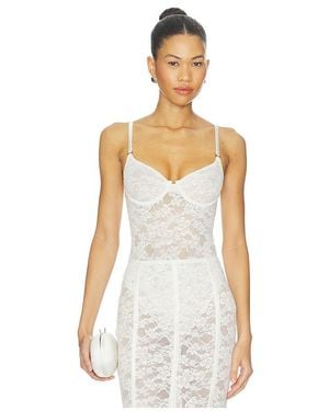 Fleur du Mal Body Le Stretch Lace En Talla (También En Xs, S, M) - Blanco