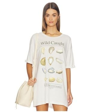 The Laundry Room Wild Caught Oyster Market Oversized Tee - White
