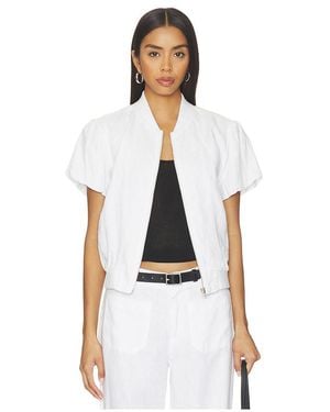 Sanctuary Top Bomber De Lino Everly En Color Blanco Talla (También En S, Xs, M)