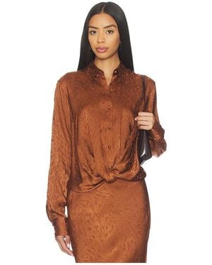 Prabal Gurung Fron Button Down Blouse - Orange