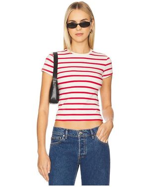 GOOD AMERICAN Super Stretch Baby Tee - Red