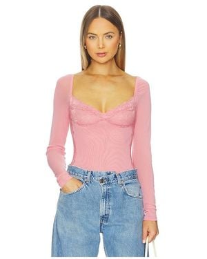 Free People Suddenly Fine Bodysuit - Blue