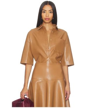 Citizens of Humanity Frances Cropped Cape Button Up - Brown