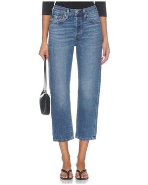 Levi's Gerade Geschnittene Jeans 501 Crop - Blau