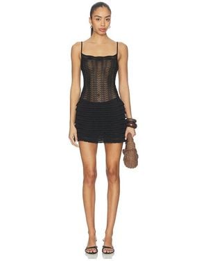 Lovers + Friends Oliviyah Wavy Knit Mini Dress - Black