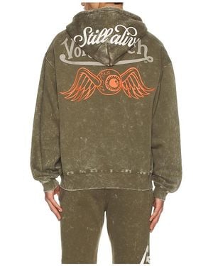 Von Dutch Oversized Zip Hoodie - Green