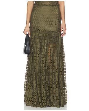 Ulla Johnson Aris Lace Maxi Skirt - Green