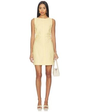 Madewell Boatneck Shirred Mini Dress - Natural