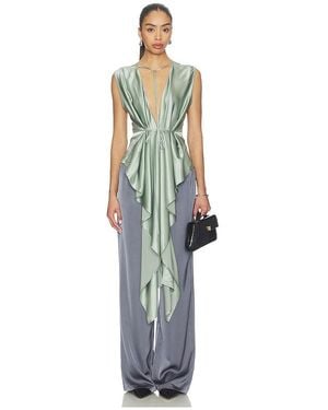 Helmut Lang Scarf Drape Top - Blue