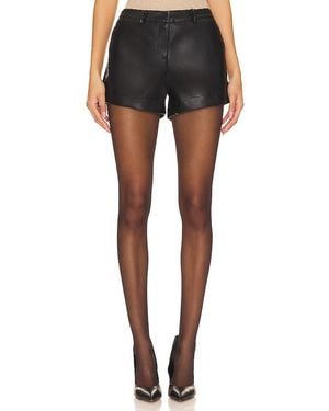 SNDY'S Wendy Faux Leather Shorts - Black