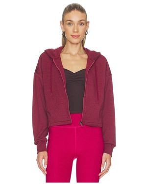 Beyond Yoga Scuba Cropped Jacket - Red