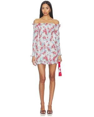 AFRM Vestido Peck En ,Fuchsia Talla (También En S, Xxs, Xs, M, L, Xl, Xxl) - Rojo
