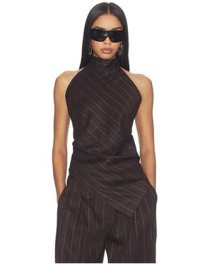 Helmut Lang Halter Scarf Top - Black